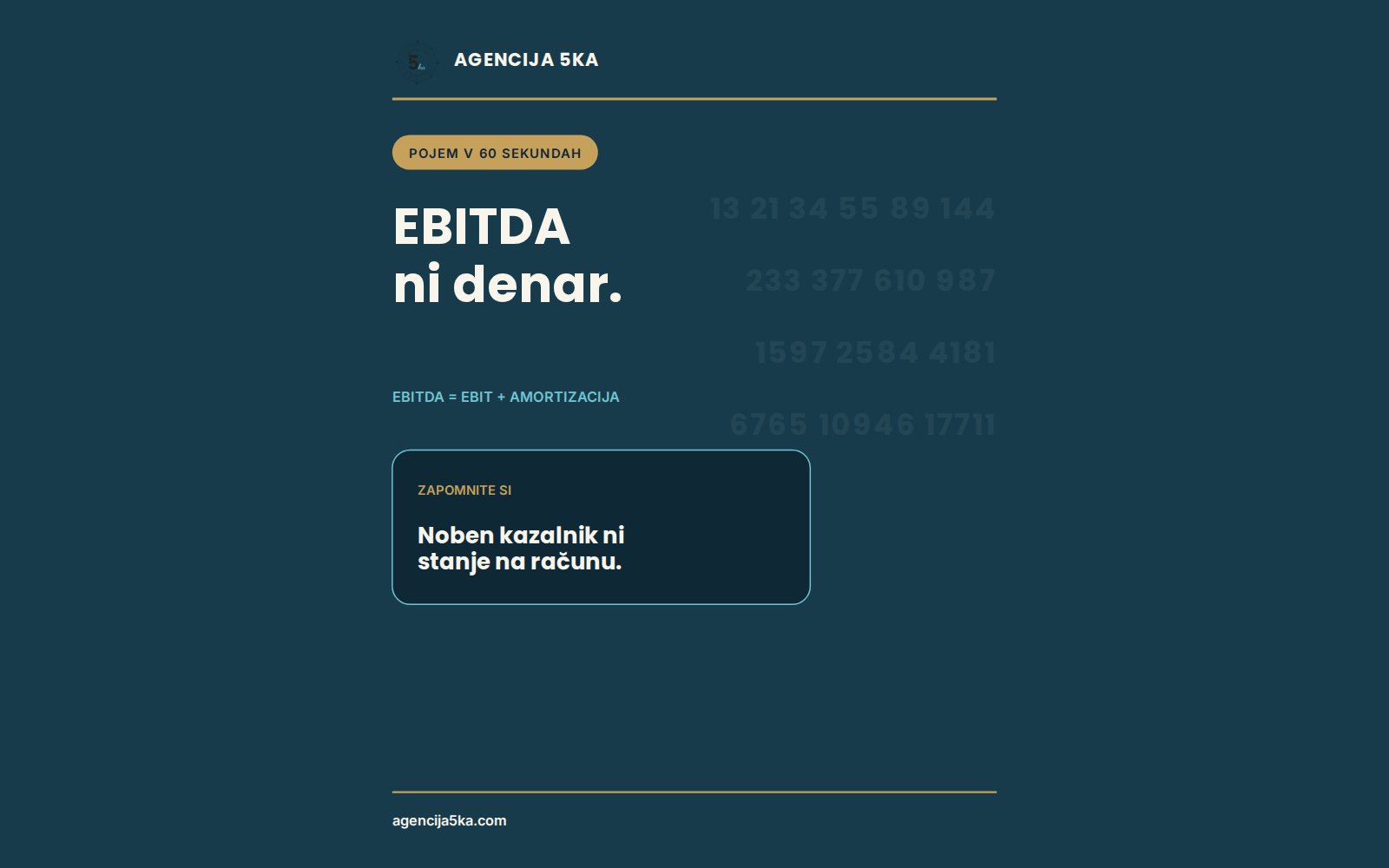 EBIT ali EBITDA? Dva kazalnika, dve zgodbi – in nobeden ni stanje na računu
